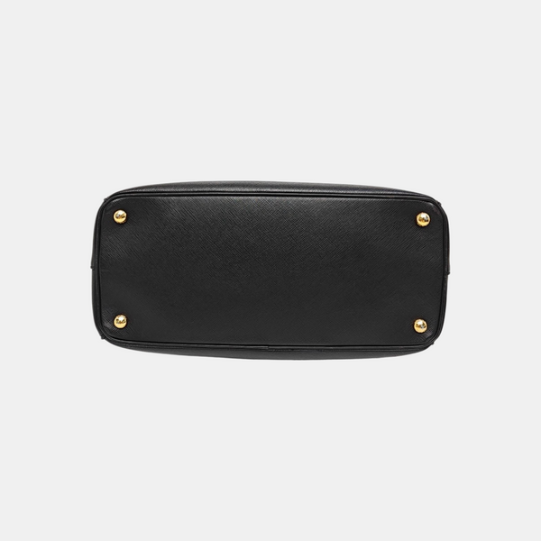 Galleria Large Saffiano Calfskin Black