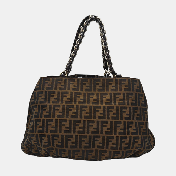 Canvas Top Handle Bag Brown