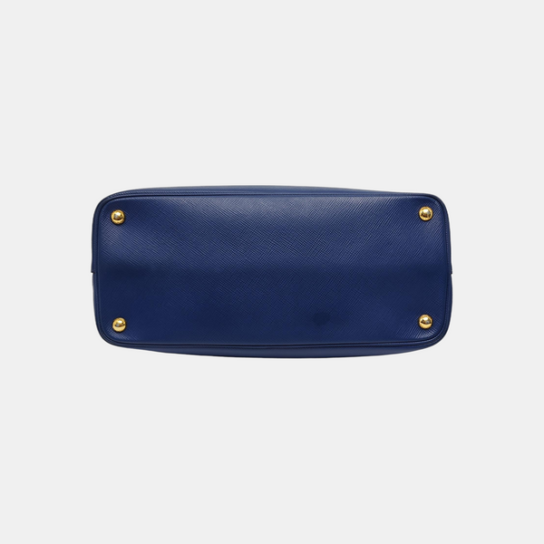 Double Medium Calfskin Blue