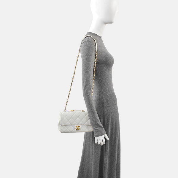 IN THE LOOP Quilted Lambskin White
