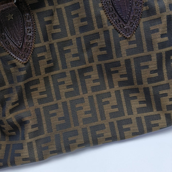Canvas Top Handle Bag Brown