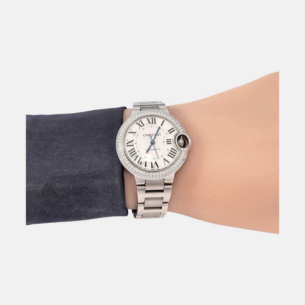 33mm Silver Automatic Watch
