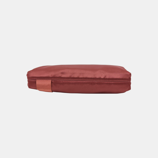 Silk Satin Top Handle Bag Red