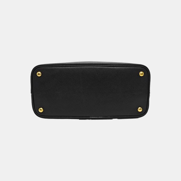 Double Small Saffiano Calfskin Black
