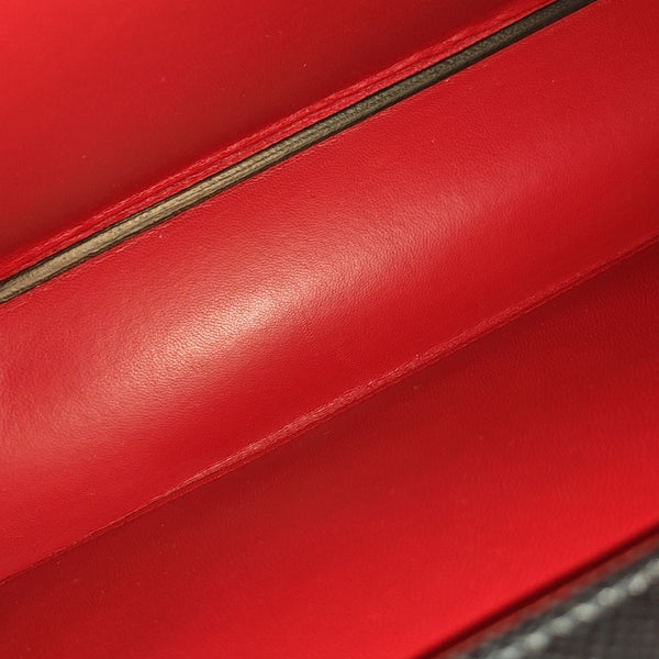 Double Small Saffiano Calfskin Black