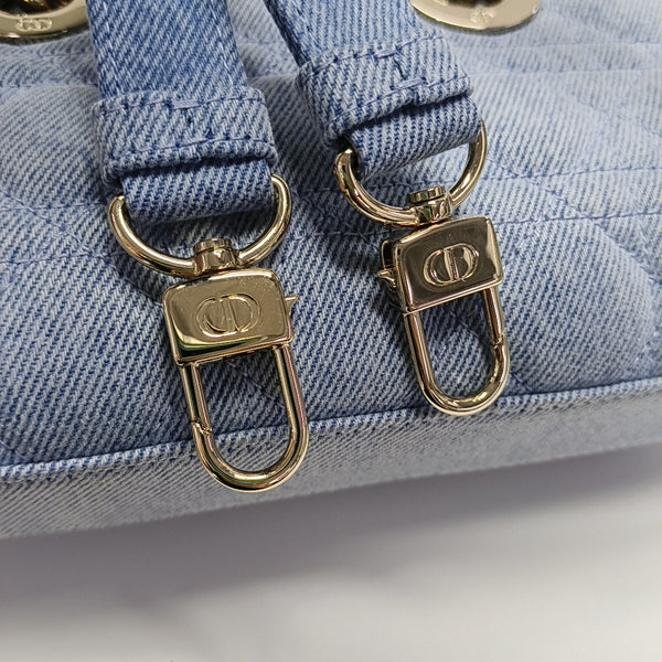 Lady D-Joy Small Cannage Denim Blue