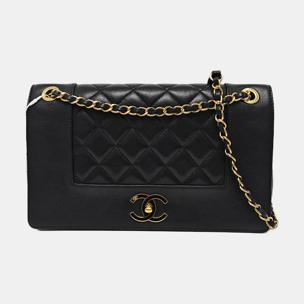 MADEMOISELLE Large Quilted Calfskin Black