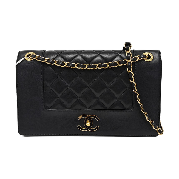MADEMOISELLE Large Quilted Calfskin Black