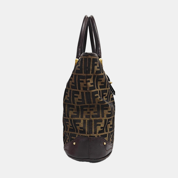 Canvas Top Handle Bag Brown