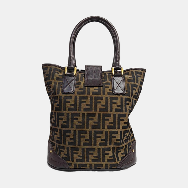 Canvas Top Handle Bag Brown