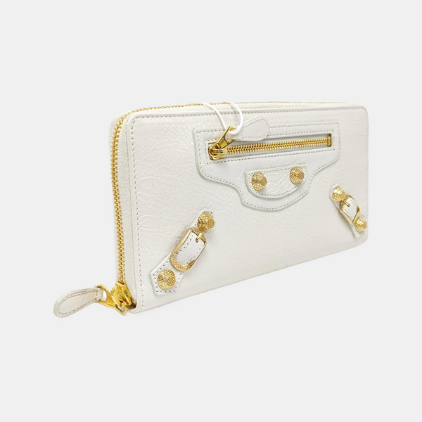 Classic City Lambskin White Wallet