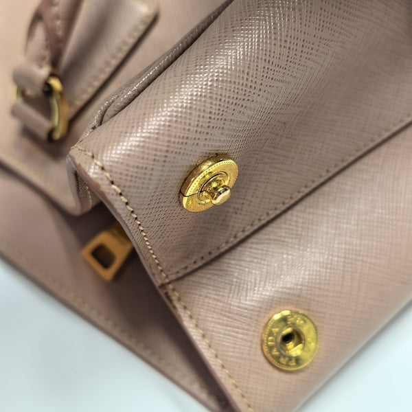 Galleria Large Saffiano Calfskin Pink