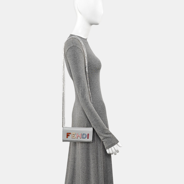 Calfskin Shoulder Bag Gray