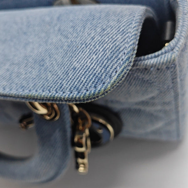 Lady D-Joy Small Cannage Denim Blue