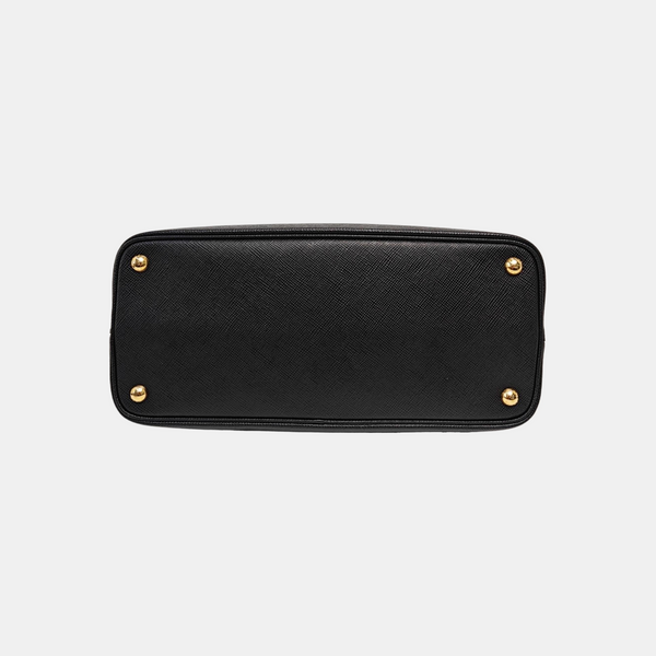 Double Medium Saffiano Calfskin Black