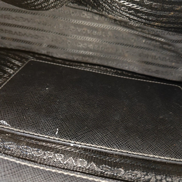 Galleria Large Saffiano Calfskin Black