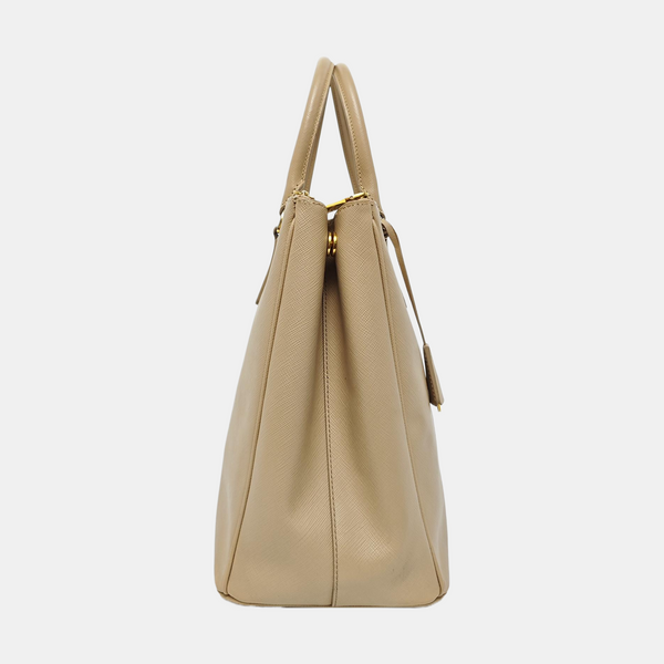 Galleria Extra Large Saffiano Calfskin Beige