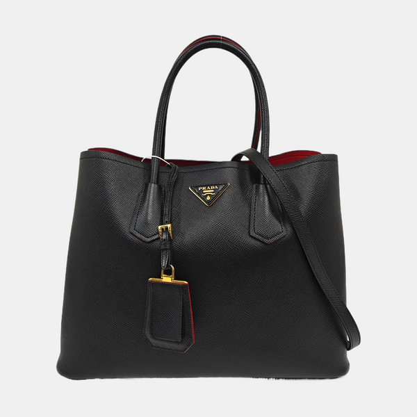 Double Saffiano Calfskin Black