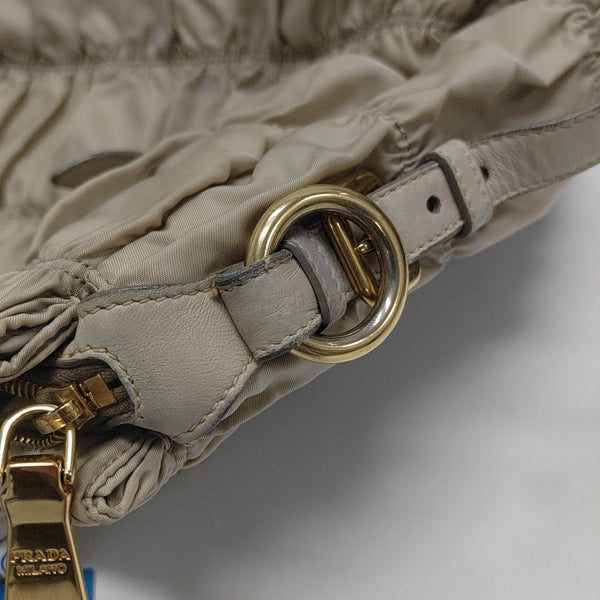 Gaufre Quilted Nylon Beige