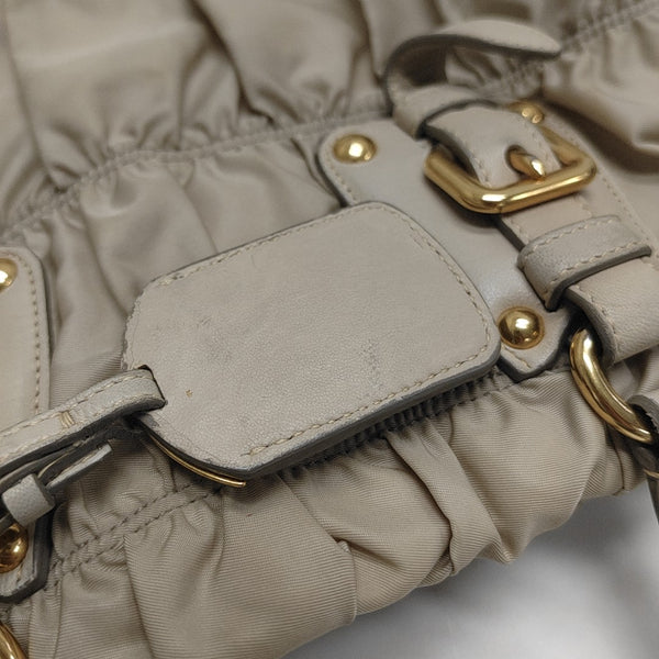 Gaufre Quilted Nylon Beige