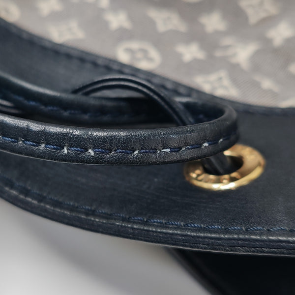 Monogram Denim Bucket Bag Gray