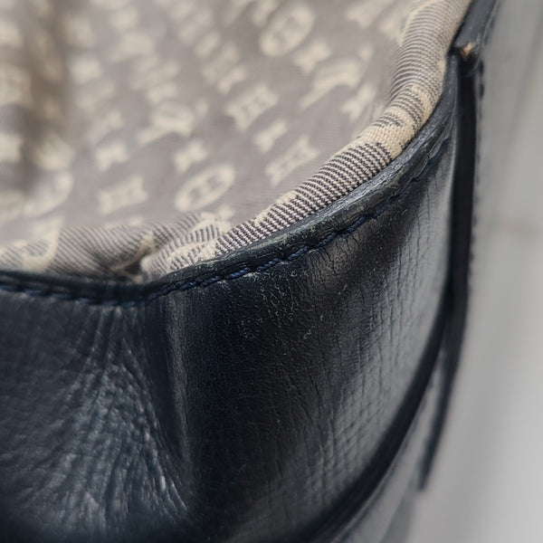Monogram Denim Bucket Bag Gray