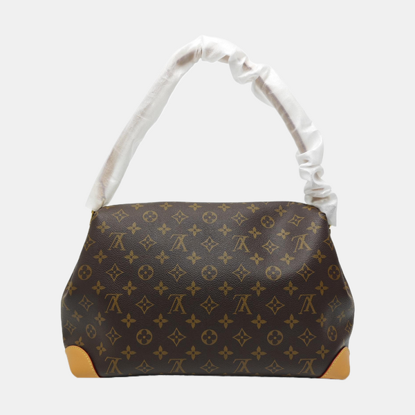 Monogram Coated Canvas Shoulder Bag MM Brown