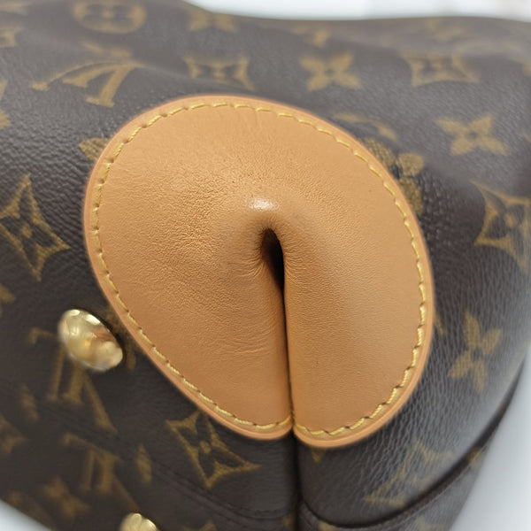 Monogram Coated Canvas Shoulder Bag MM Brown