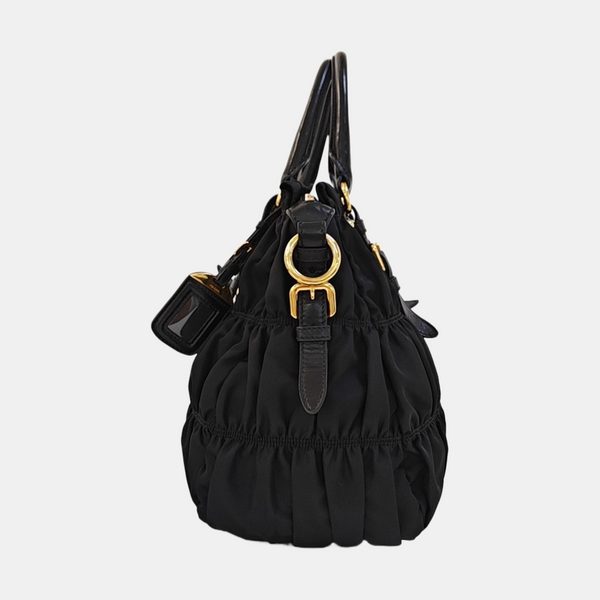 Gaufre Quilted Nylon Black