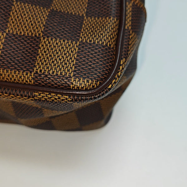 Damier Ebene Coated Canvas Clutch Brown