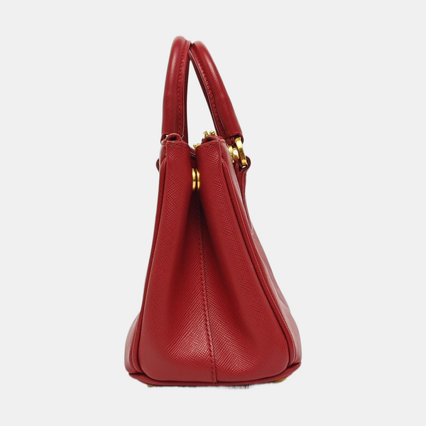 Galleria Super Mini Saffiano Calfskin Red