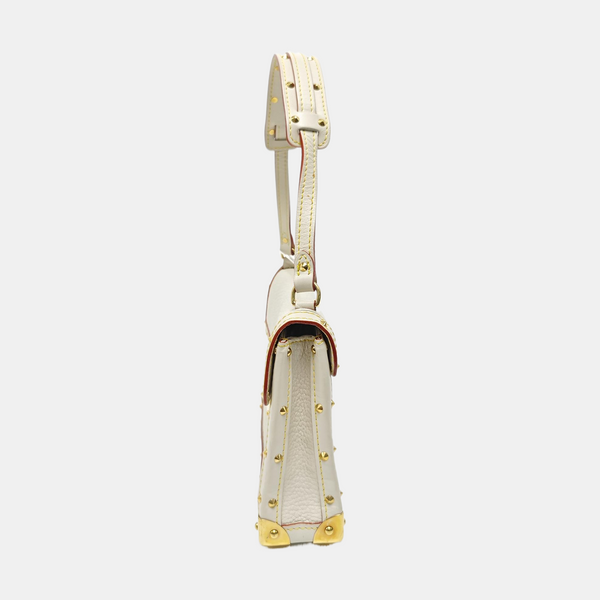 Calfskin Top Handle Bag White