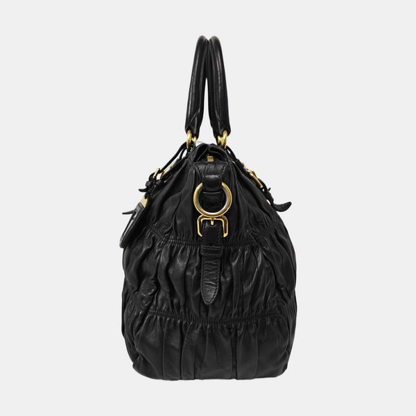 Gaufre Quilted Lambskin Black