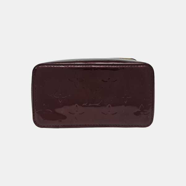 Monogram Patent Leather Top Handle Bag Mini Red