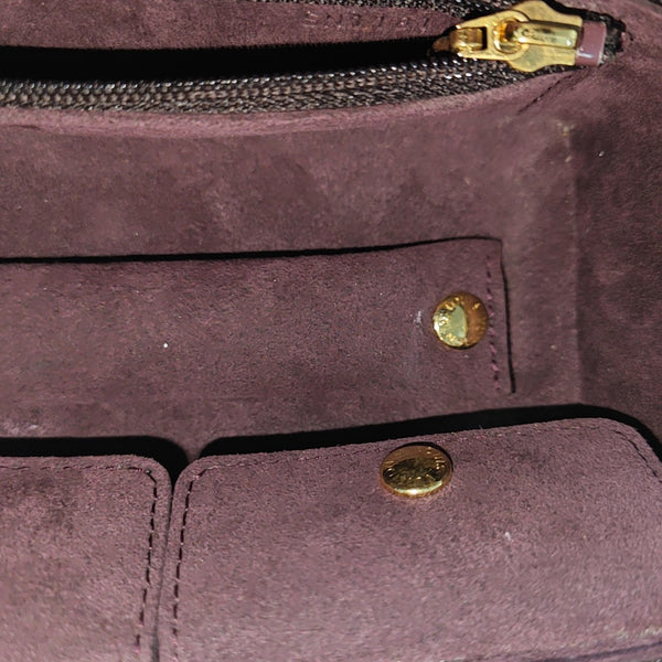 Monogram Patent Leather Top Handle Bag Mini Red