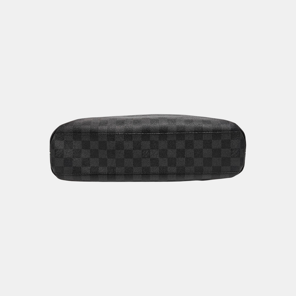 Damier Graphite Coated Canvas Shoulder Bag Black