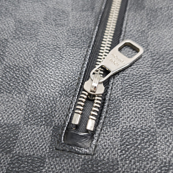 Damier Graphite Coated Canvas Shoulder Bag Black
