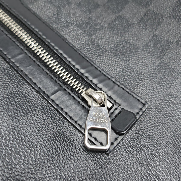 Damier Graphite Coated Canvas Shoulder Bag Black
