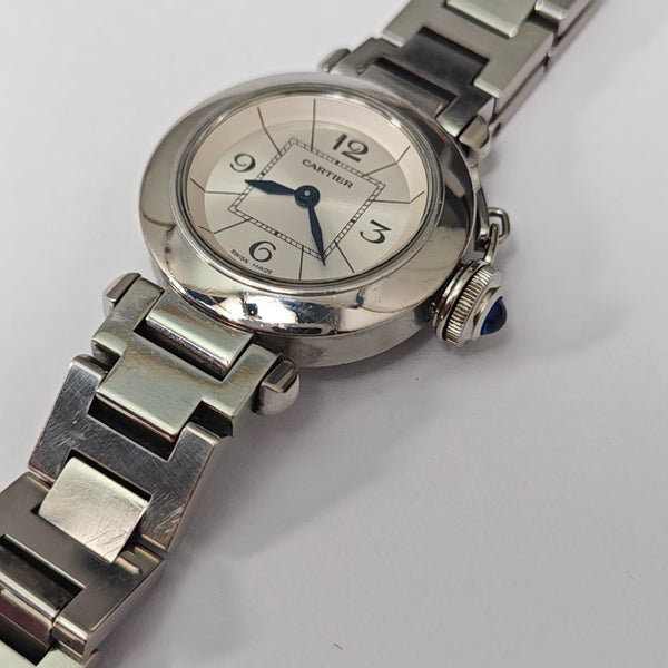 PASHA DE CARTIER 27mm Silver Quartz Watch