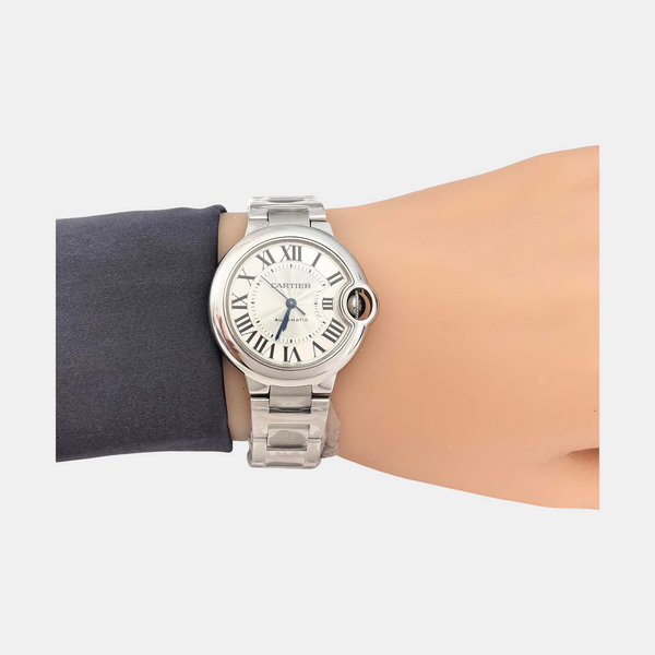 Ballon Bleu de Cartier 33mm White/Silver Automatic Watch