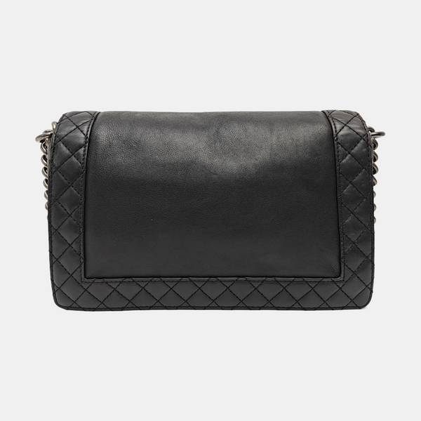 BOY CHANEL Large Quilted Calfskin Black