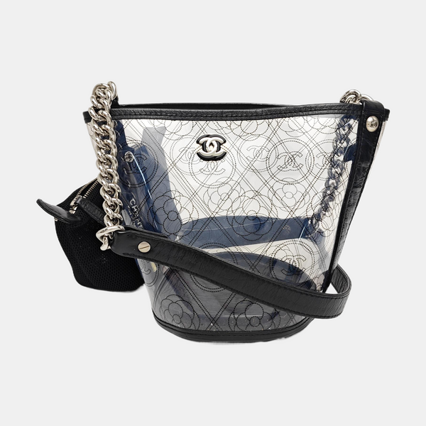 Quilted Special Material Bucket Bag Clear
