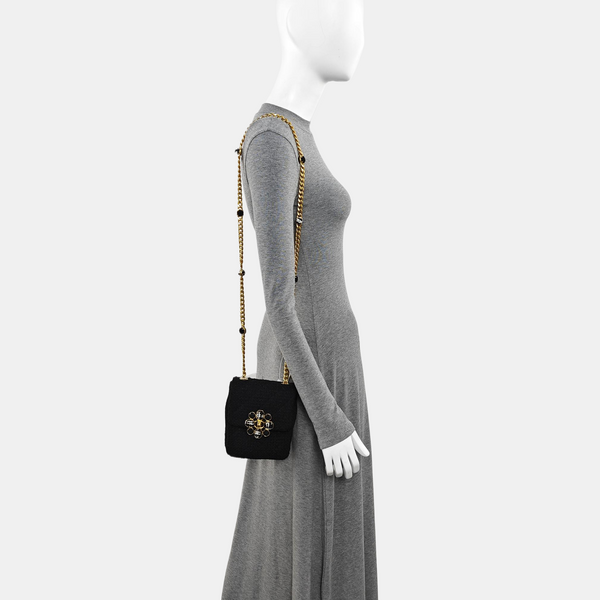 Fabric Shoulder Bag Black