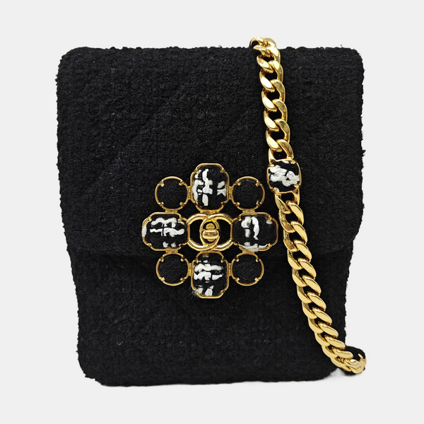 Fabric Shoulder Bag Black