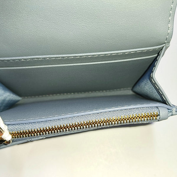 Authenticated pre-owned Lady Dior Lambskin Blue Wallet - Wallet at Looply