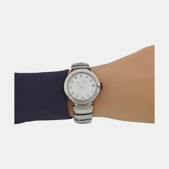 Reloj automático blanco de 30 mm