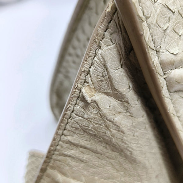 Authenticated pre-owned Phantom Medium Python Beige - Top Handle Bag at Looply