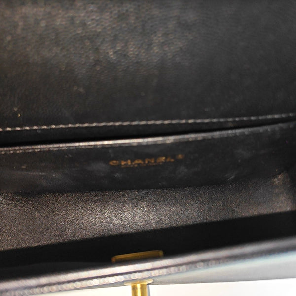 BOY CHANEL Medium Quilted Grained Calfskin Black