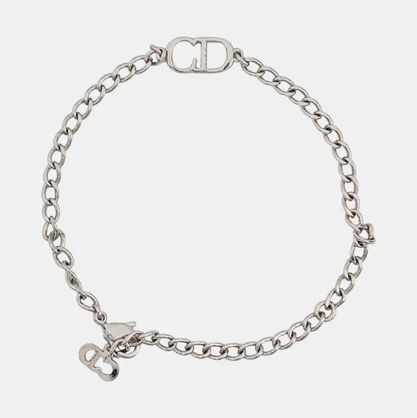 Authenticated pre-owned CD Icon Silver-tone Metal Chain Bracelet - Bracelet at Looply