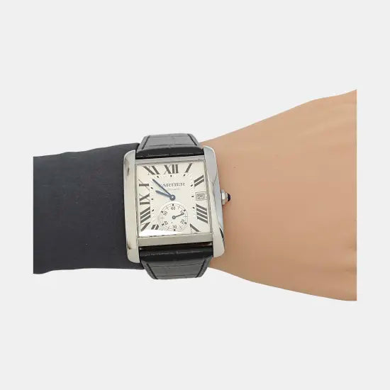 PREMIERE Reloj de cuarzo de acero inoxidable negro de 20 mm